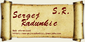 Sergej Radunkić vizit kartica